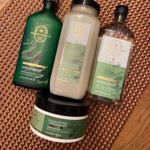 Bath Body Works Stress Relief Aromatherapy Eucalyptus Spearmint SET-NEW